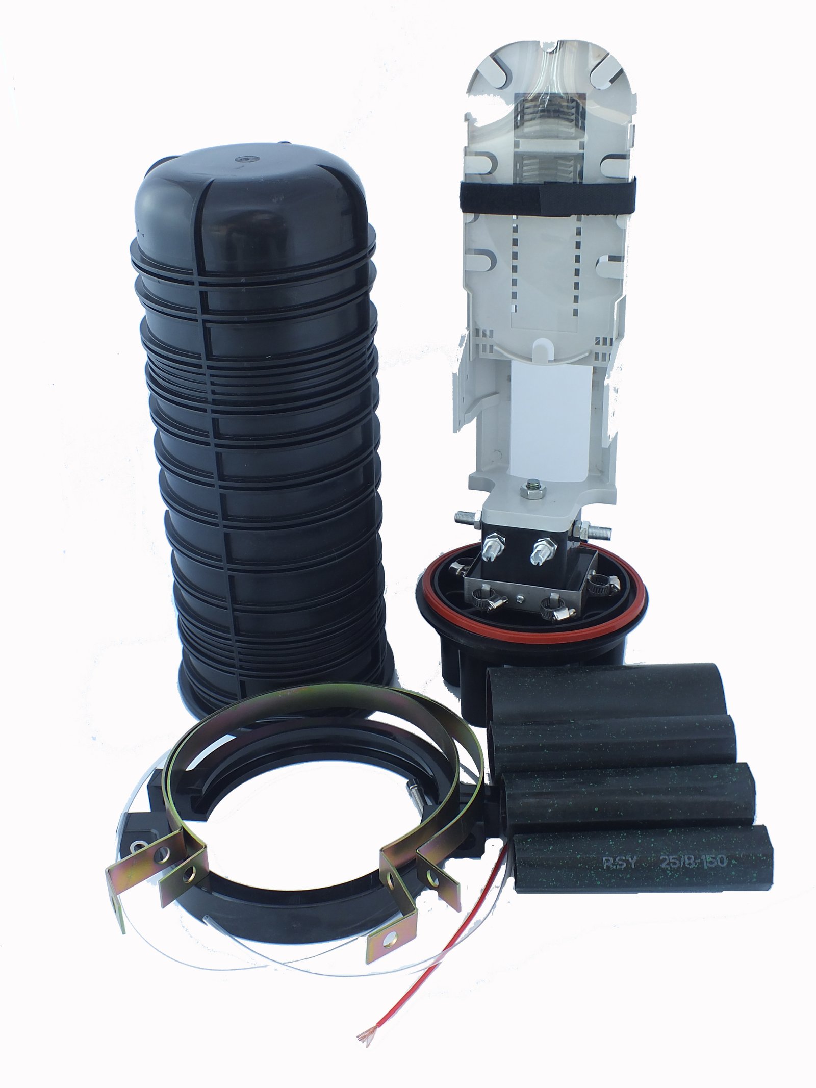 RSY heat shrink tube to seal dome fiber optic splice closure 