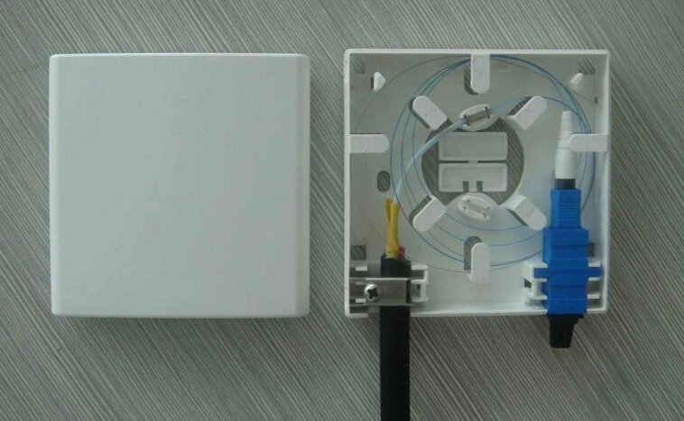 2 ports Fiber Wall Outlet Socket Panel